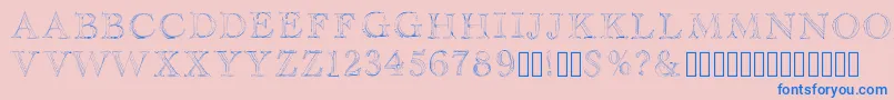 フォントHaityfont – ピンクの背景に青い文字