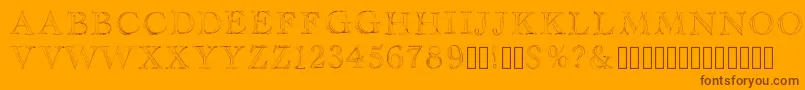 Haityfont Font – Brown Fonts on Orange Background
