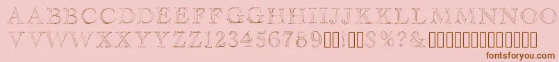 フォントHaityfont – ピンクの背景に茶色のフォント