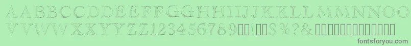 Haityfont Font – Gray Fonts on Green Background