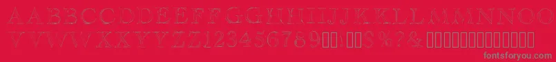 Haityfont-Schriftart – Graue Schriften auf rotem Hintergrund