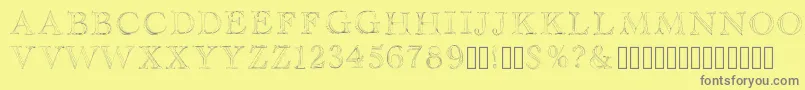 Haityfont Font – Gray Fonts on Yellow Background