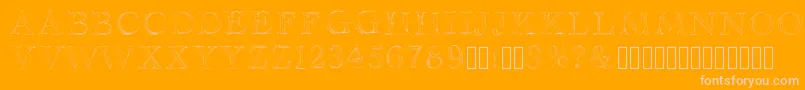 Haityfont Font – Pink Fonts on Orange Background