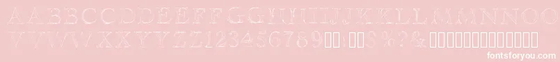 Haityfont-Schriftart – Weiße Schriften auf rosa Hintergrund