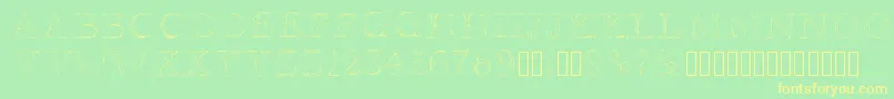 Шрифт Haityfont – жёлтые шрифты на зелёном фоне