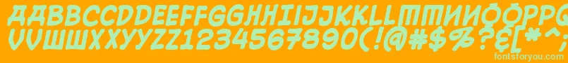 10CentSovietBold Font – Green Fonts on Orange Background