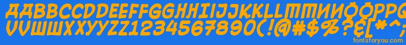 10CentSovietBold Font – Orange Fonts on Blue Background