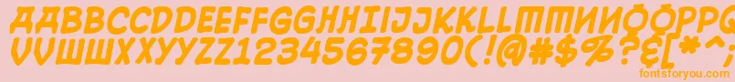 10CentSovietBold Font – Orange Fonts on Pink Background