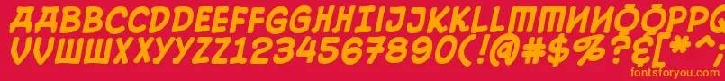 10CentSovietBold Font – Orange Fonts on Red Background