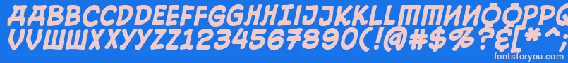 10CentSovietBold Font – Pink Fonts on Blue Background