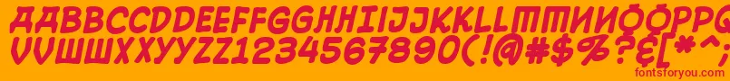 10CentSovietBold Font – Red Fonts on Orange Background