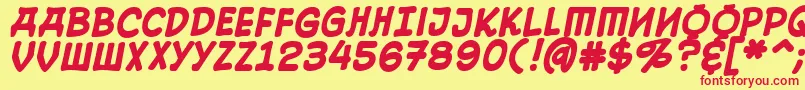 10CentSovietBold Font – Red Fonts on Yellow Background