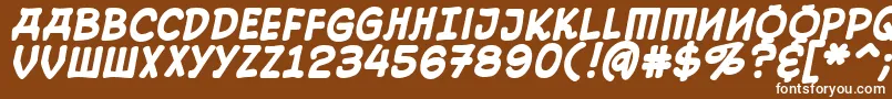 10CentSovietBold Font – White Fonts on Brown Background