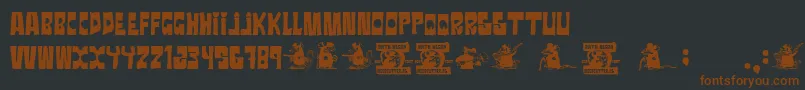 RataNegra Font – Brown Fonts on Black Background