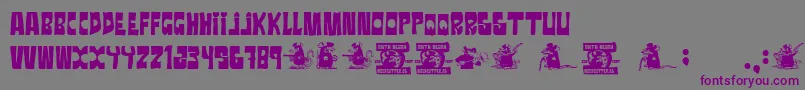 RataNegra Font – Purple Fonts on Gray Background