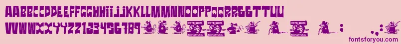 RataNegra Font – Purple Fonts on Pink Background