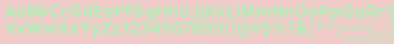 Fonte RemissisSb – fontes verdes em um fundo rosa