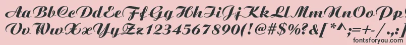 ScriptPlain Font – Black Fonts on Pink Background