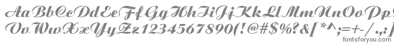 ScriptPlain-fontti – harmaat kirjasimet valkoisella taustalla