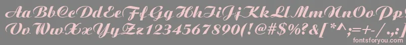 ScriptPlain Font – Pink Fonts on Gray Background