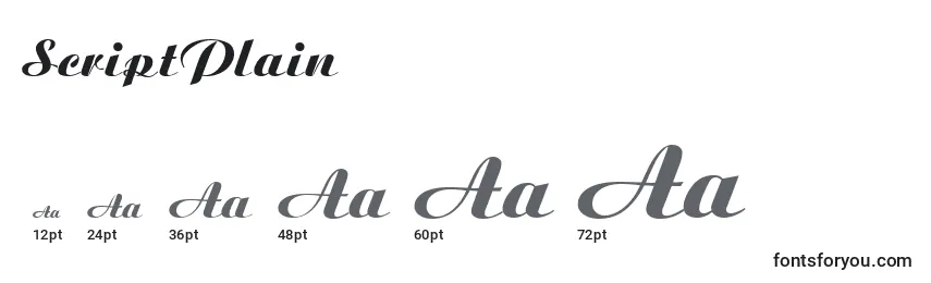 ScriptPlain Font Sizes