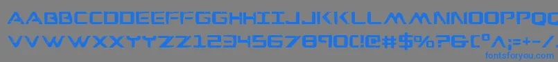 War Font – Blue Fonts on Gray Background