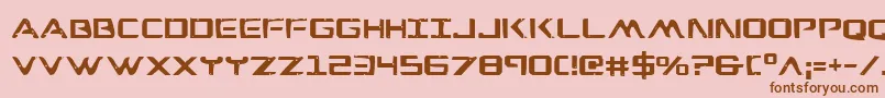 War Font – Brown Fonts on Pink Background