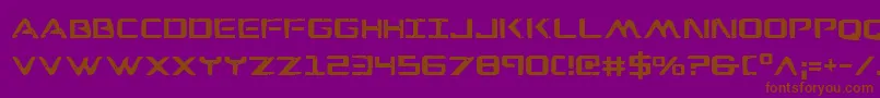 War Font – Brown Fonts on Purple Background