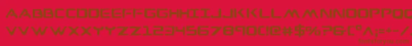 War Font – Brown Fonts on Red Background