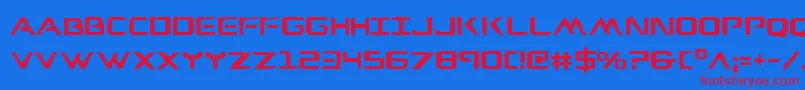 War Font – Red Fonts on Blue Background