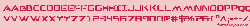 War Font – Red Fonts on Pink Background