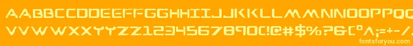 War Font – Yellow Fonts on Orange Background