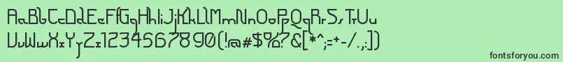 フォントFuturexArthur – 緑の背景に黒い文字