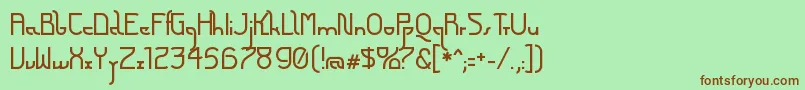 FuturexArthur Font – Brown Fonts on Green Background