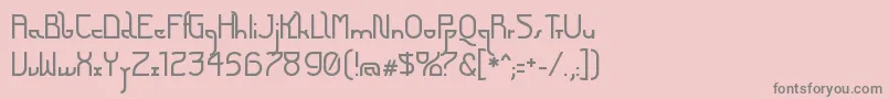 fuente FuturexArthur – Fuentes Grises Sobre Fondo Rosa