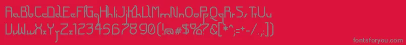 FuturexArthur Font – Gray Fonts on Red Background