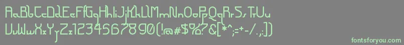 フォントFuturexArthur – 灰色の背景に緑のフォント