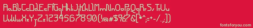 フォントFuturexArthur – 赤い背景に緑の文字