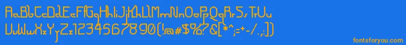 Шрифт FuturexArthur – оранжевые шрифты на синем фоне