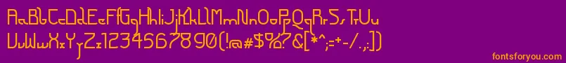 FuturexArthur Font – Orange Fonts on Purple Background