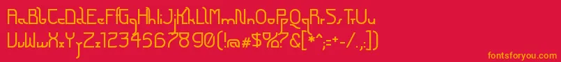 FuturexArthur Font – Orange Fonts on Red Background