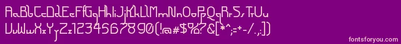 フォントFuturexArthur – 紫の背景にピンクのフォント