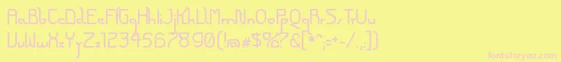 FuturexArthur Font – Pink Fonts on Yellow Background