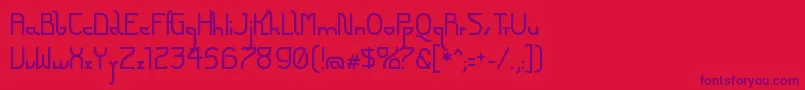 FuturexArthur Font – Purple Fonts on Red Background