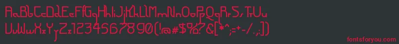 FuturexArthur Font – Red Fonts on Black Background
