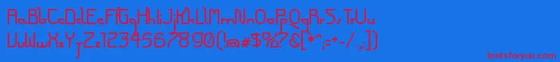 FuturexArthur Font – Red Fonts on Blue Background