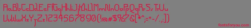フォントFuturexArthur – 赤い文字の灰色の背景
