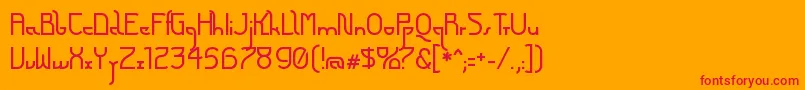 FuturexArthur Font – Red Fonts on Orange Background
