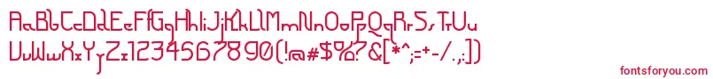 FuturexArthur Font – Red Fonts on White Background