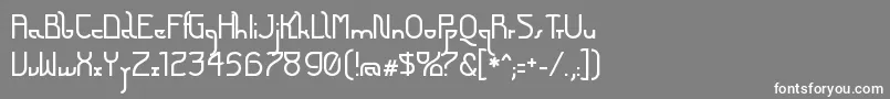 フォントFuturexArthur – 灰色の背景に白い文字